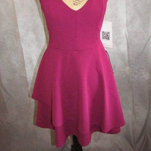 Soft Double Ruffle Skater Style Dress - Picture 3 of 5